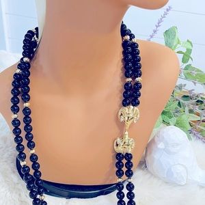 Gorgeous Kenneth Jay Lane 2 Ram’s Gold Heads